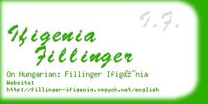 ifigenia fillinger business card